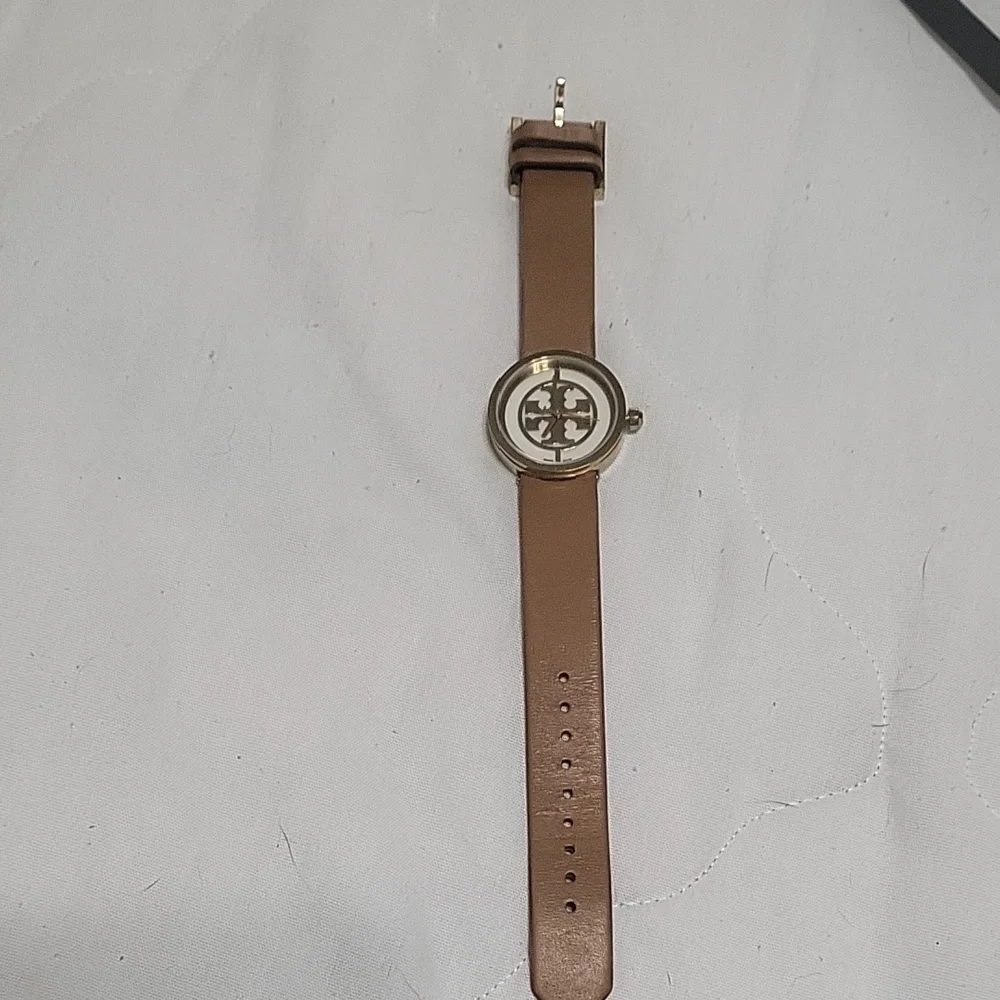 Tory Burch Gold and Tan Women's Watch - Picture 2 of 8